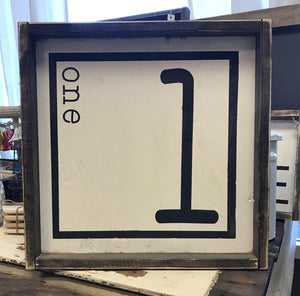 Number Sign - With Number & Text
