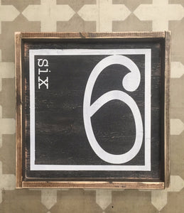 Number Sign - With Number & Text