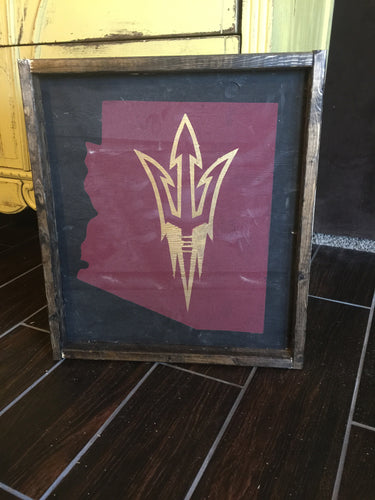 ASU Wood Sign