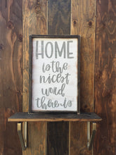 Home Is The Nicest Word There Is