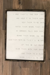 I Pray/Mother's Prayer vertical