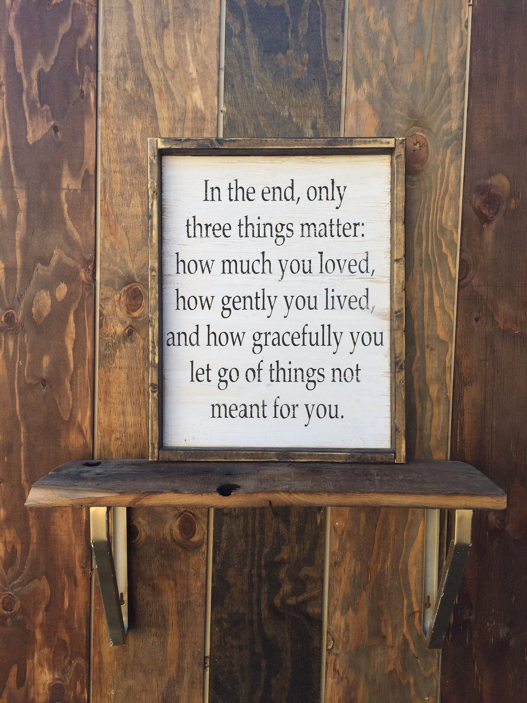 In the end only clearance three things matter