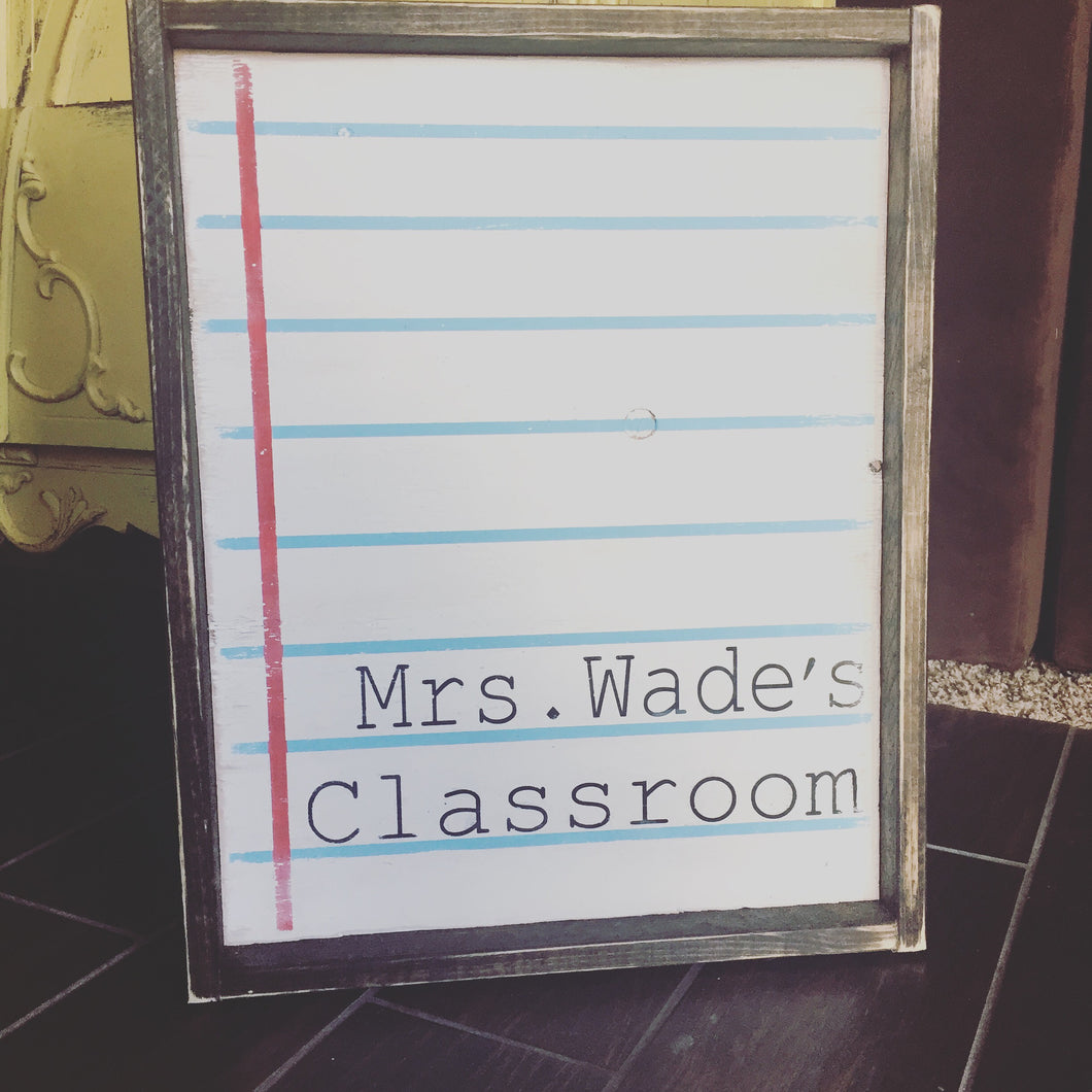 Teacher Classroom Sign