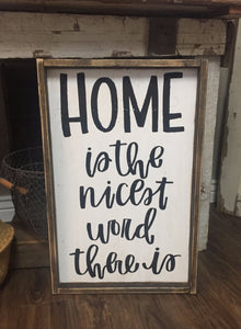 Home Is The Nicest Word There Is