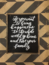 If You Want To Bring Happinesss - Cursive Vertical