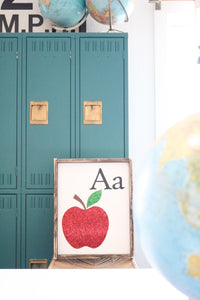 A Is For Apple Wood Sign
