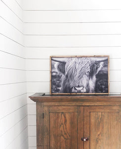 Chip The Highland Cow- Print or Wood Sign