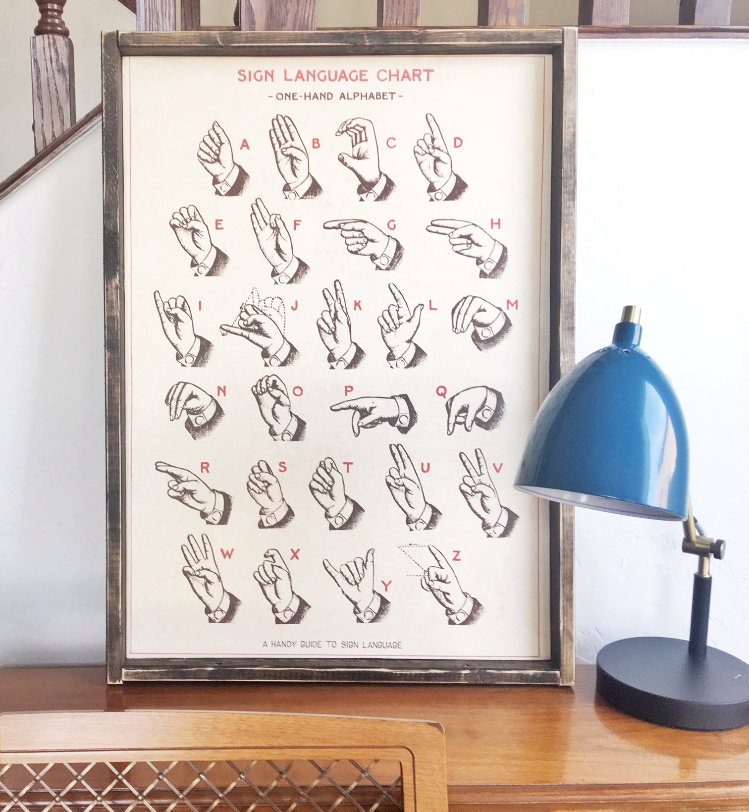 Sign Language Chart- Wood Sign – JaxnBlvd