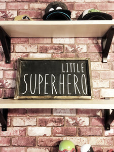 Little Superhero Wood Sign