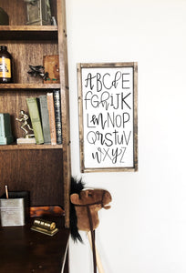 Alphabet- Wood Sign