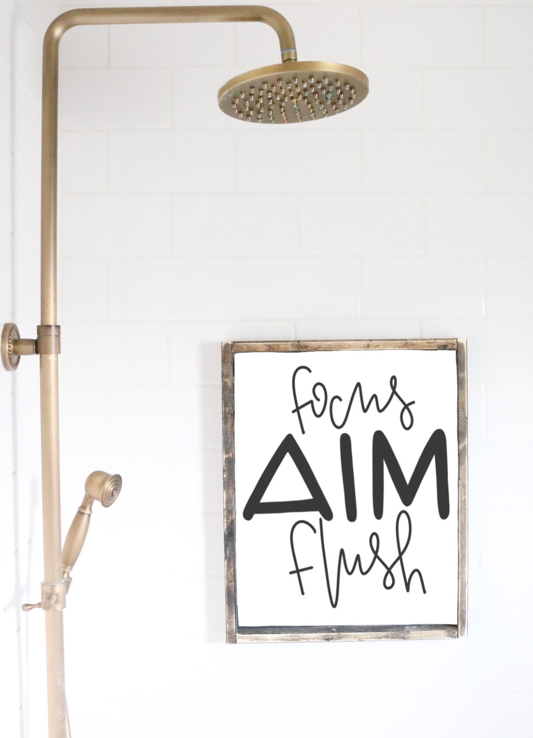 Focus Aim Flush - Wood Sign