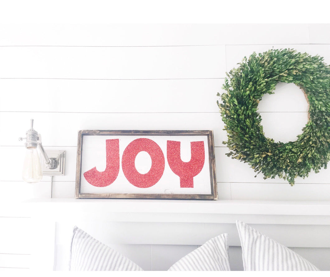 Joy wood sign