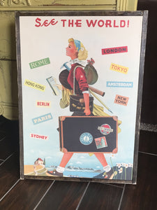 See The World - Paper Sign