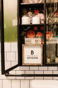 B - Bathroom - Wood Sign