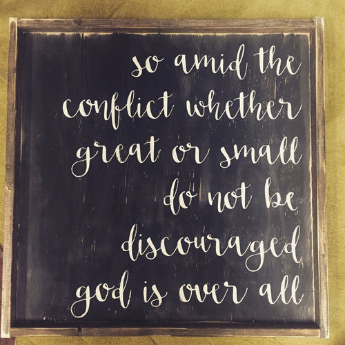 So Amid The Conflict