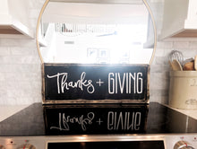 Thanks + Giving Wood Sign