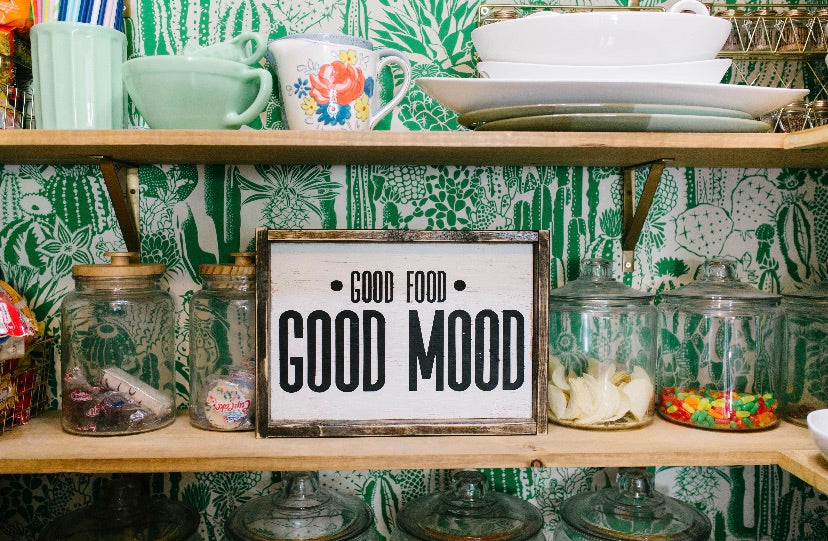 Good Food Good Mood - Wood Sign
