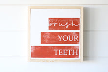Brush Your Teeth - Wash Your Hands Wood Signs