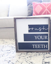 Brush Your Teeth - Wash Your Hands Wood Signs