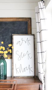 Ask Seek Knock - Wood Sign