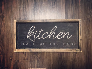 Kitchen Heart Of The Home Wood Sign