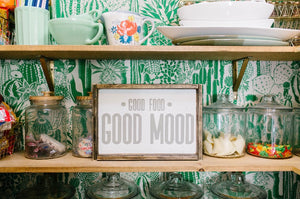Good Food Good Mood - Wood Sign