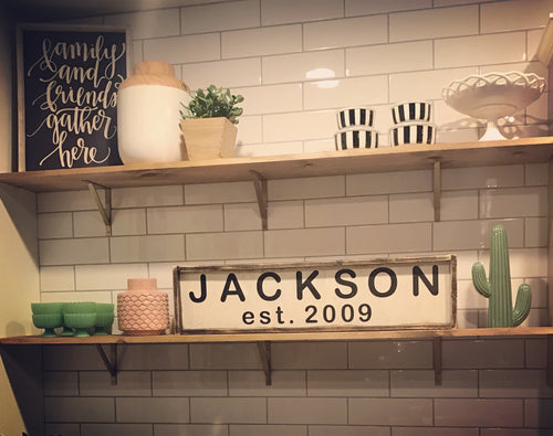 Custom Last Name Wood Sign