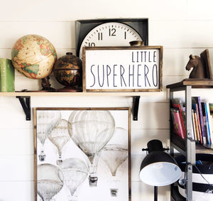 Little Superhero Wood Sign