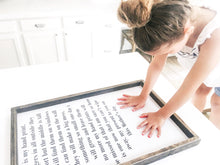 Here Is My Hand Print - Wood Sign Wrapped in Vinyl