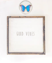 Good Vibes Wood Sign (block letters)