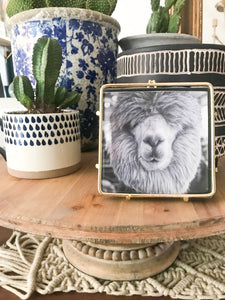 Larry the llama print/wood sign