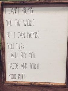 I Can't Promise You The World