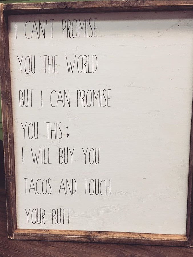 I Can't Promise You The World