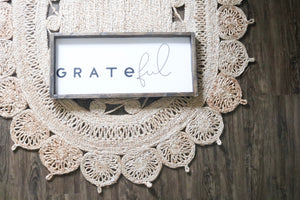 Grateful - Mixed Fonts - Wood Sign