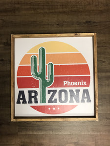 Phoenix Arizona Wood Sign