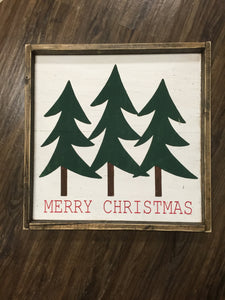 Merry Christmas - Pine Trees