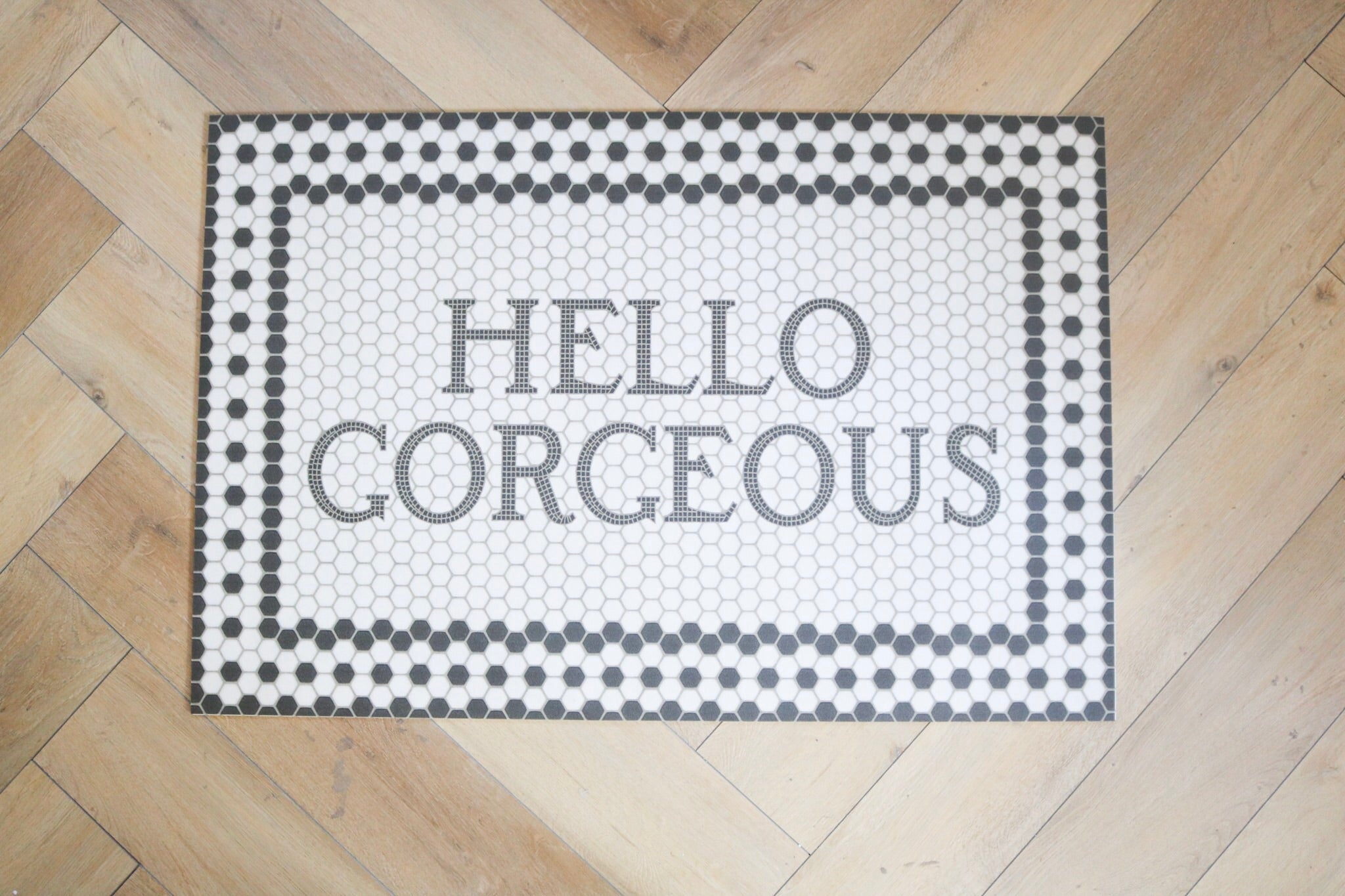 Quote Doormat, Welcome Doormat, Hello Gorgeous Doormat