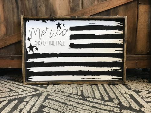 Merica - Black and White