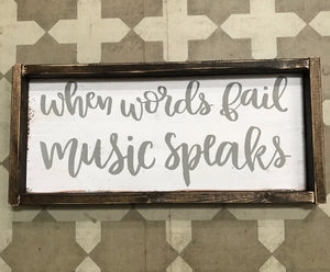 When words fail - Horizontal